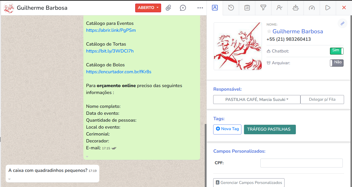 Cliente sempre pergunta preço